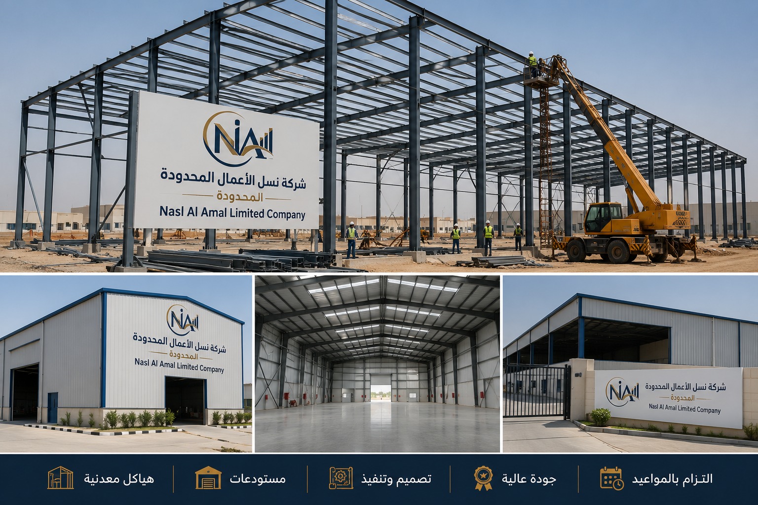 الهياكل المعدنية والمستودعات